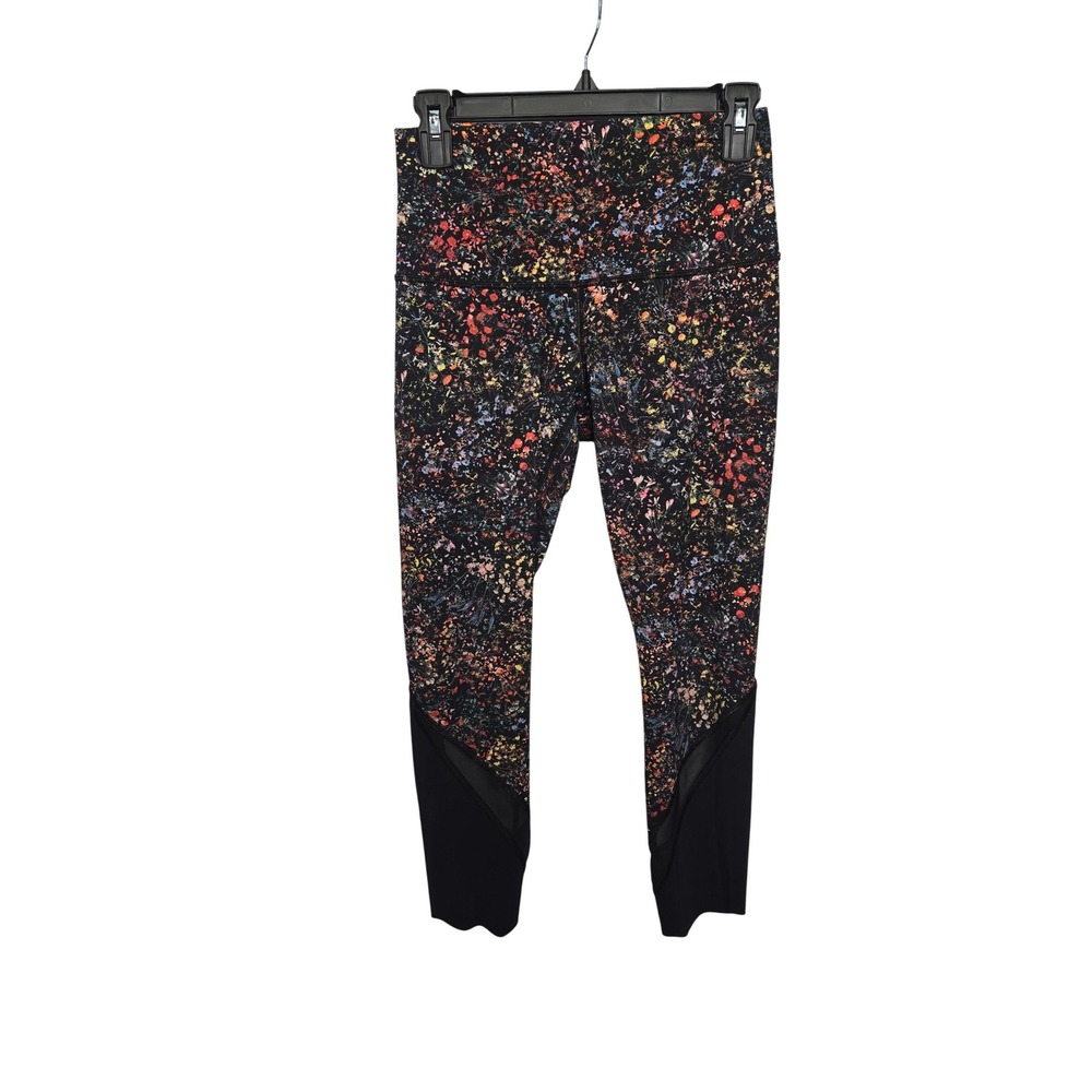 Lululemon Wunder Under Crop Scallop Mesh Flowerescent Womens Size 4?